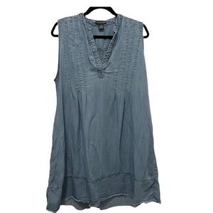 Denim Chambray Blue Chelsea & Theodore Mini Dress